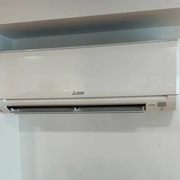 Mitsubishi ductless mini-split indoor head mounted on a wall