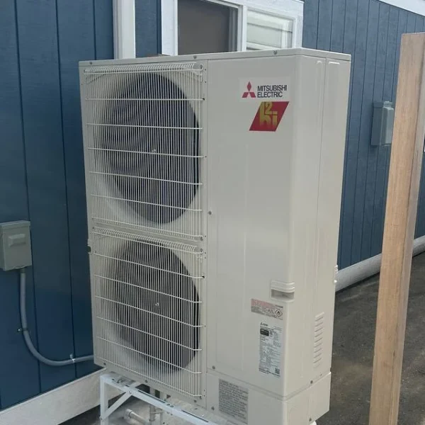 Mitsubishi Electric multi-zone outdoor unit installed at a new build