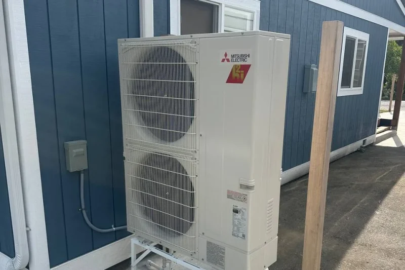 Mitsubishi Electric multi-zone outdoor unit installed at a new build
